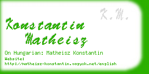 konstantin matheisz business card